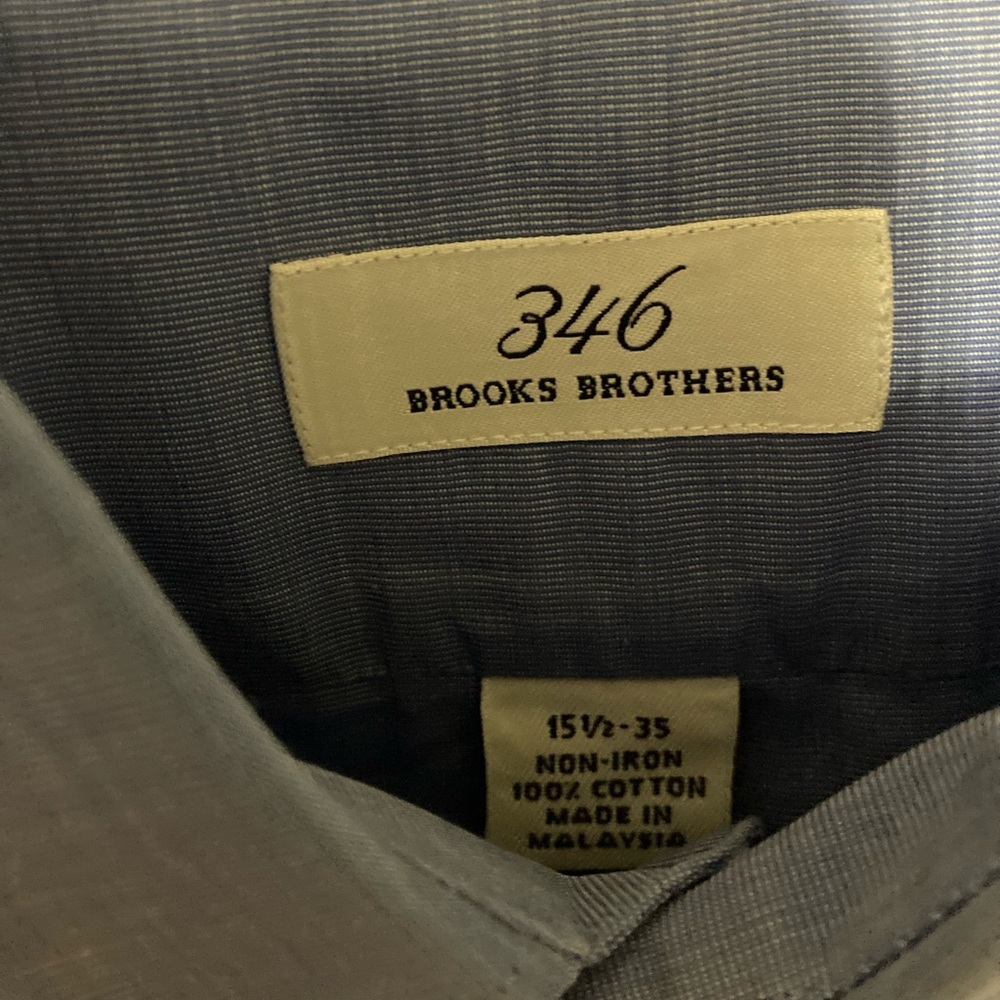 Brooks Brothers Classic Blue Dress Shirt - Picture 3 of 4